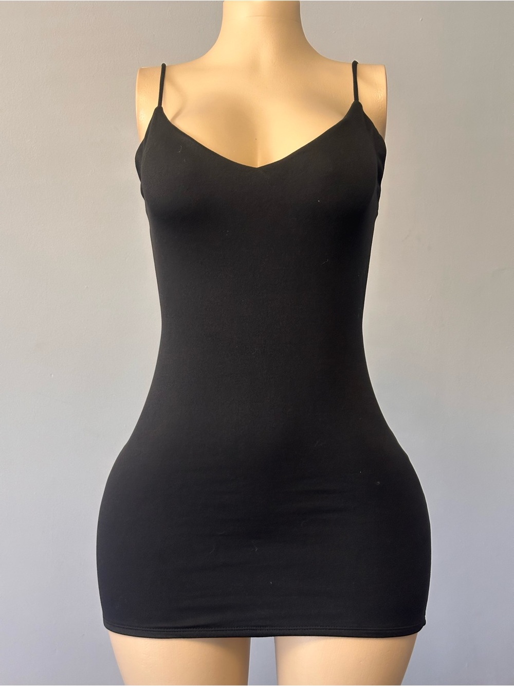 Fashion Nova Black Spaghetti Strap Mini Dress